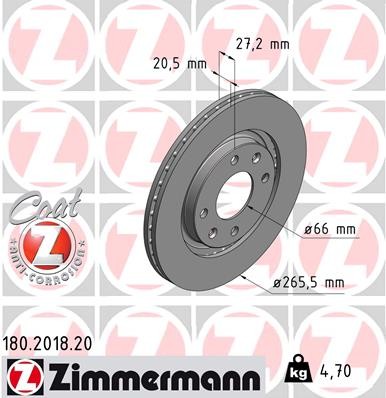 ZIMMERMANN 180.2018.20 EAN: 4250238761655.