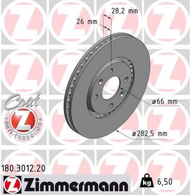 ZIMMERMANN 180.3012.20 EAN: 4250238765110.