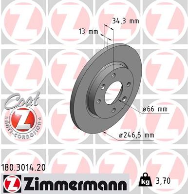 ZIMMERMANN 180.3014.20 EAN: 4250238763147.
