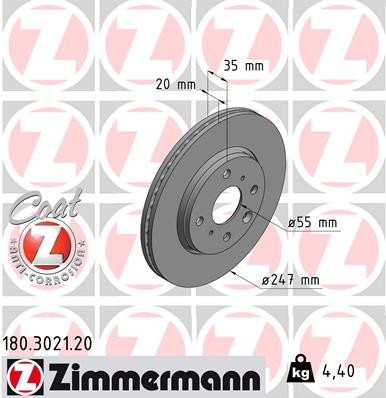 ZIMMERMANN 180.3021.20 EAN: 4250238744795.