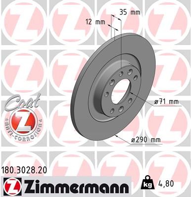 ZIMMERMANN 180.3028.20 EAN: 4250238766315.