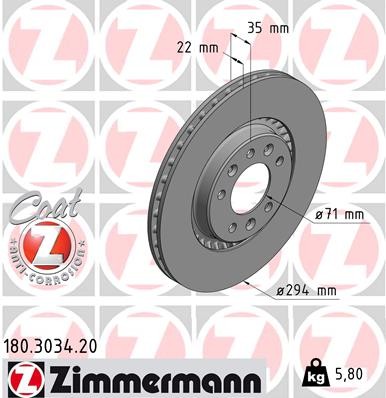 ZIMMERMANN 180.3034.20 EAN: 4250238769606.