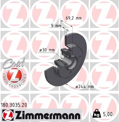 ZIMMERMANN 180.3035.20 EAN: 4250238792000.