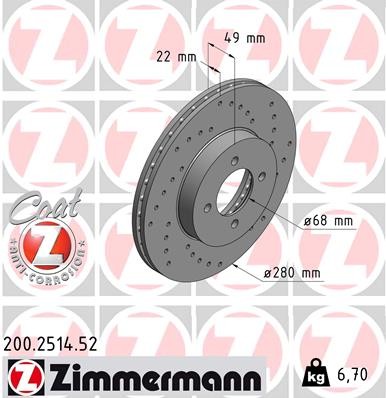 ZIMMERMANN 200.2514.52 EAN: 4250238751342.
