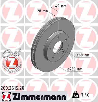 ZIMMERMANN 200.2515.20 EAN: 4250238756996.
