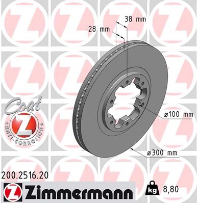 ZIMMERMANN 200.2516.20 EAN: 4250238765950.