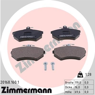 ZIMMERMANN 20168.160.1 Číslo výrobce: 20168. EAN: 4250238728801.