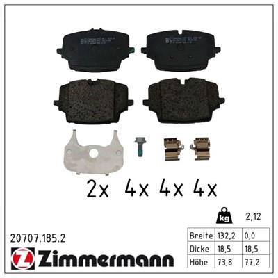 ZIMMERMANN 20707.185.2 Číslo výrobce: 20707. EAN: 4250238792673.