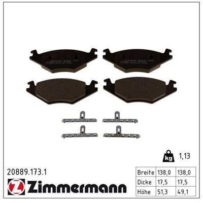 ZIMMERMANN 20889.173.1 Číslo výrobce: 20889. EAN: 4250238730132.