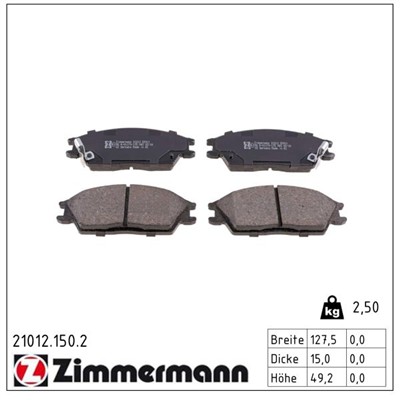 ZIMMERMANN 21012.150.2 Číslo výrobce: 21012. EAN: 4250238733362.