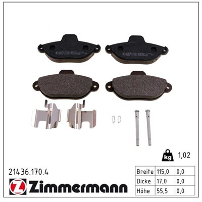 ZIMMERMANN 21436.170.4 Číslo výrobce: 21436. EAN: 4250238756866.