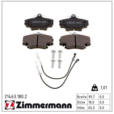 ZIMMERMANN 21463.180.2 Číslo výrobce: 20772. EAN: 4250238734796.