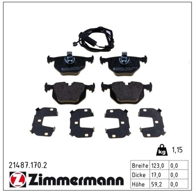 ZIMMERMANN 21487.170.2 Číslo výrobce: 21282. EAN: 4250238734956.