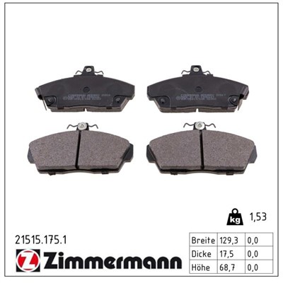 ZIMMERMANN 21515.175.1 Číslo výrobce: 21515. EAN: 4250238735021.