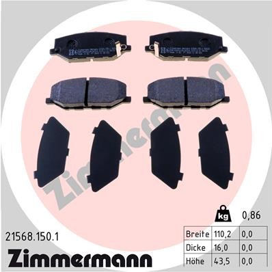ZIMMERMANN 21568.150.1 Číslo výrobce: 21568. EAN: 4250238786191.
