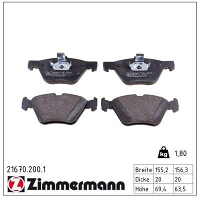 ZIMMERMANN 21670.200.1 Číslo výrobce: 21670. EAN: 4250238735595.