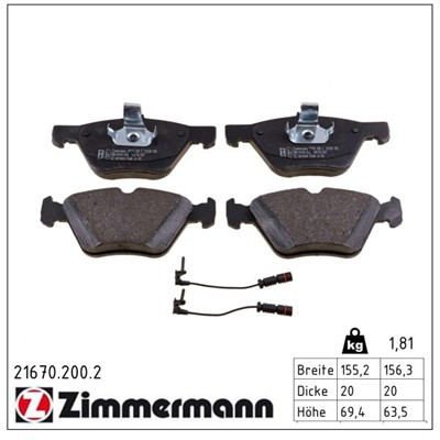 ZIMMERMANN 21670.200.2 Číslo výrobce: 21670. EAN: 4250238735601.