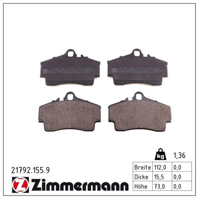 ZIMMERMANN 21792.155.9 Číslo výrobce: 21792. EAN: 4250238747901.