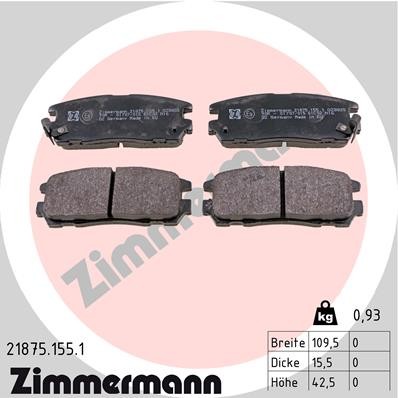 ZIMMERMANN 21875.155.1 Číslo výrobce: 21875. EAN: 4250238736288.