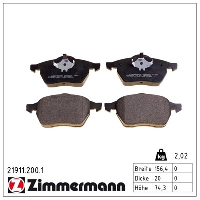 ZIMMERMANN 21911.200.1 Číslo výrobce: 20676. EAN: 4250238736400.