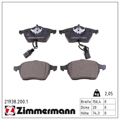 ZIMMERMANN 21938.200.1 Číslo výrobce: 20676. EAN: 4250238736561.