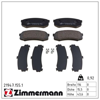 ZIMMERMANN 21947.155.1 Číslo výrobce: 21947. EAN: 4250238736608.