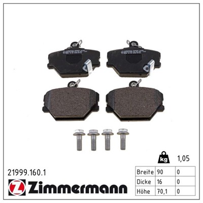 ZIMMERMANN 21999.160.1 Číslo výrobce: 21999. EAN: 4250238736738.