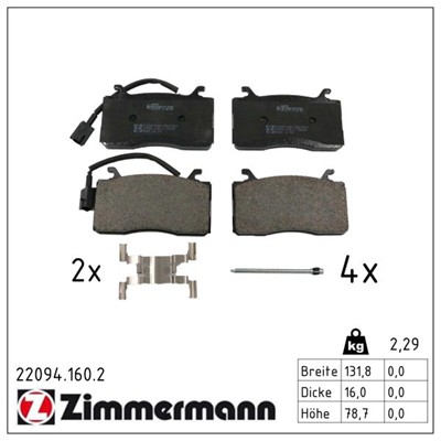 ZIMMERMANN 22094.160.2 Číslo výrobce: 22094. EAN: 4250238794219.