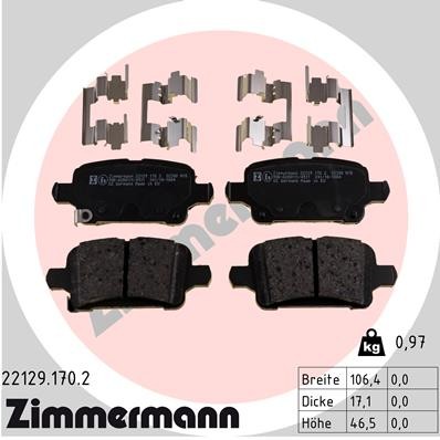 ZIMMERMANN 22129.170.2 Číslo výrobce: 24350. EAN: 4250238780113.