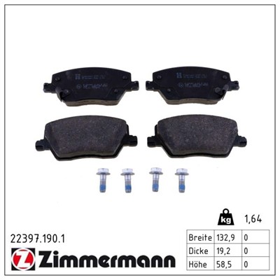 ZIMMERMANN 22397.190.1 Číslo výrobce: 22397. EAN: 4250238778752.