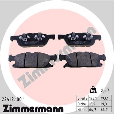 ZIMMERMANN 22412.180.1 Číslo výrobce: 22412. EAN: 4250238778769.