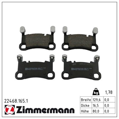 ZIMMERMANN 22468.165.1 Číslo výrobce: 22468. EAN: 4250238789475.