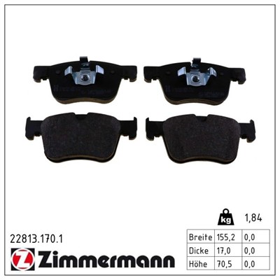 ZIMMERMANN 22813.170.1 Číslo výrobce: 22813. EAN: 4250238781981.