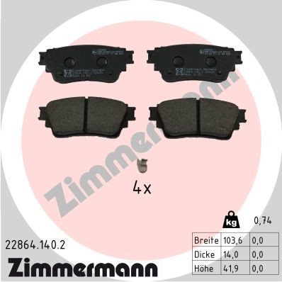 ZIMMERMANN 22864.140.2 Číslo výrobce: 22864. EAN: 4250238792154.