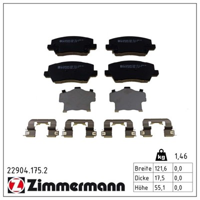 ZIMMERMANN 22904.175.2 Číslo výrobce: 22904. EAN: 4250238785538.