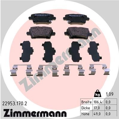 ZIMMERMANN 22953.170.2 Číslo výrobce: 22953. EAN: 4250238785200.