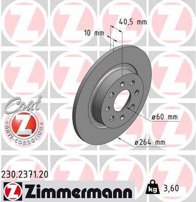 ZIMMERMANN 230.2371.20 EAN: 4250238763437.