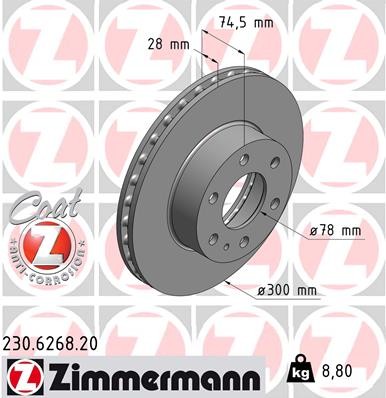 ZIMMERMANN 230.6268.20 EAN: 4250238762126.