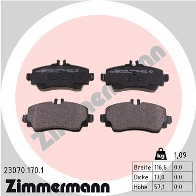 ZIMMERMANN 23070.170.1 Číslo výrobce: 23070. EAN: 4250238736936.