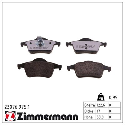ZIMMERMANN 23076.975.1 Číslo výrobce: 23076. EAN: 4250238778776.