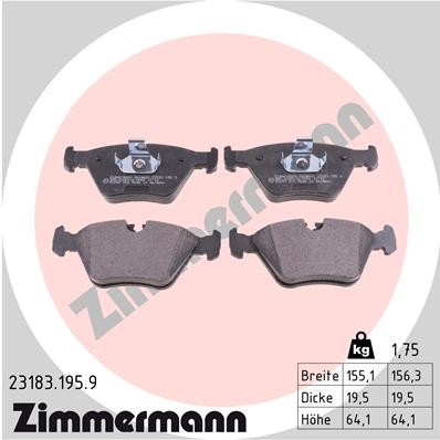 ZIMMERMANN 23183.195.9 Číslo výrobce: 21676. EAN: 4250238745501.