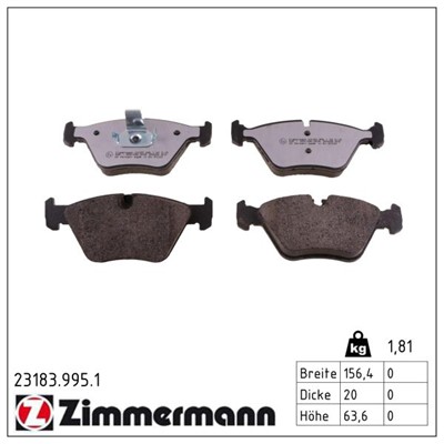 ZIMMERMANN 23183.995.1 Číslo výrobce: 21676. EAN: 4250238778837.