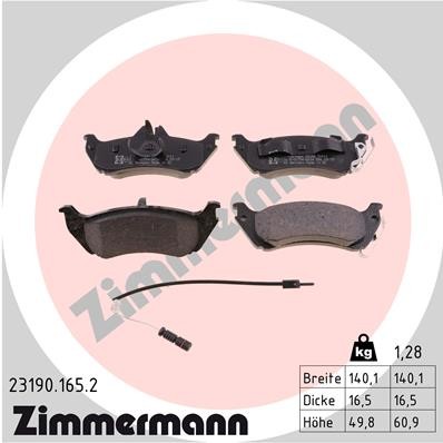 ZIMMERMANN 23190.165.2 Číslo výrobce: 23189. EAN: 4250238737445.