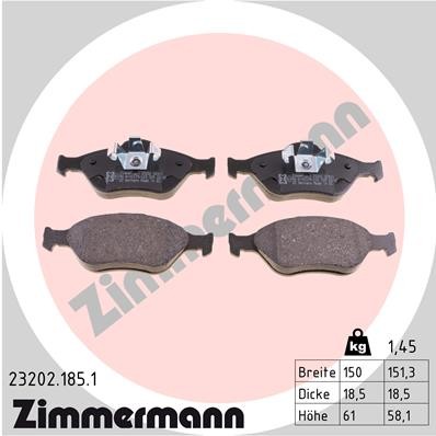 ZIMMERMANN 23202.185.1 Číslo výrobce: 23202. EAN: 4250238737476.