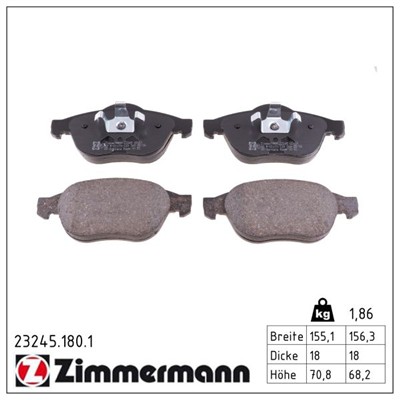 ZIMMERMANN 23245.180.1 Číslo výrobce: 23245. EAN: 4250238737629.