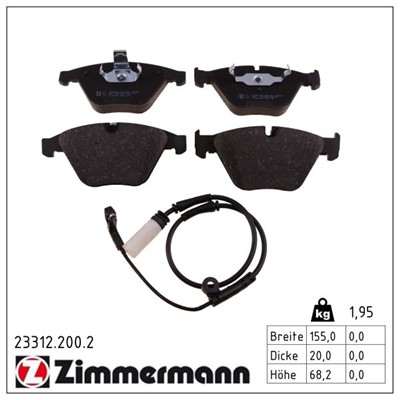 ZIMMERMANN 23312.200.2 Číslo výrobce: 23312. EAN: 4250238737865.
