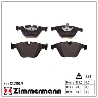 ZIMMERMANN 23312.200.9 Číslo výrobce: 23312. EAN: 4250238745488.