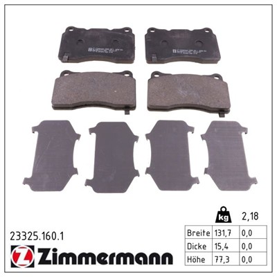 ZIMMERMANN 23325.160.1 Číslo výrobce: 23325. EAN: 4250238761365.