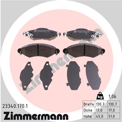 ZIMMERMANN 23340.170.1 Číslo výrobce: 23340. EAN: 4250238737971.