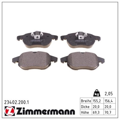 ZIMMERMANN 23402.200.1 Číslo výrobce: 23402. EAN: 4250238738169.